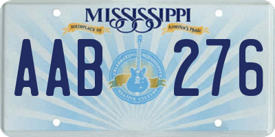 MS license plate AAB276