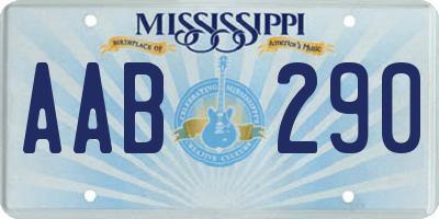 MS license plate AAB290