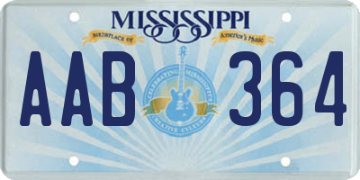 MS license plate AAB364