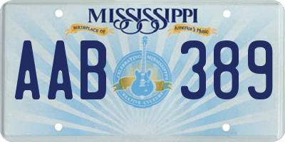 MS license plate AAB389