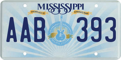 MS license plate AAB393