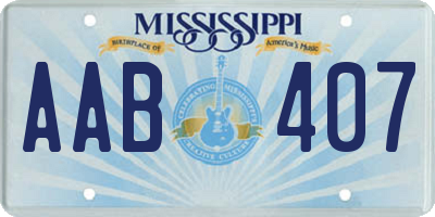 MS license plate AAB407