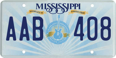 MS license plate AAB408