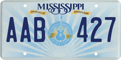 MS license plate AAB427