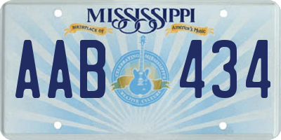 MS license plate AAB434