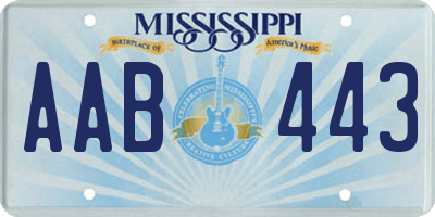 MS license plate AAB443