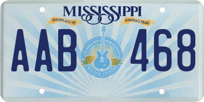 MS license plate AAB468