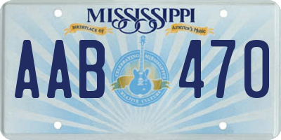 MS license plate AAB470