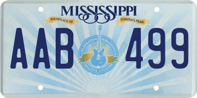 MS license plate AAB499