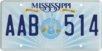 MS license plate AAB514