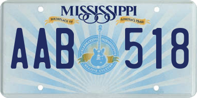 MS license plate AAB518