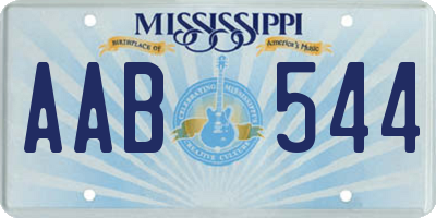MS license plate AAB544