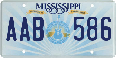 MS license plate AAB586