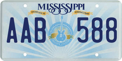 MS license plate AAB588