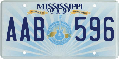 MS license plate AAB596