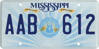 MS license plate AAB612