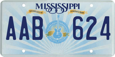 MS license plate AAB624