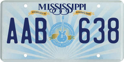 MS license plate AAB638