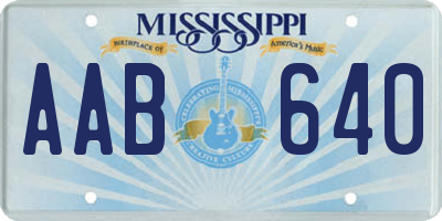 MS license plate AAB640