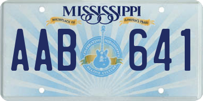 MS license plate AAB641