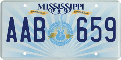 MS license plate AAB659