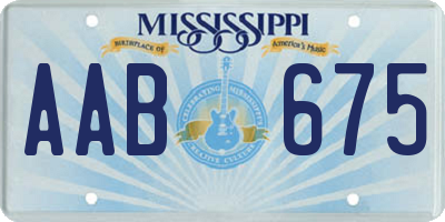 MS license plate AAB675