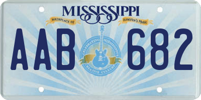 MS license plate AAB682