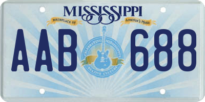 MS license plate AAB688