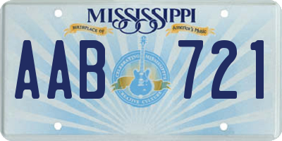 MS license plate AAB721