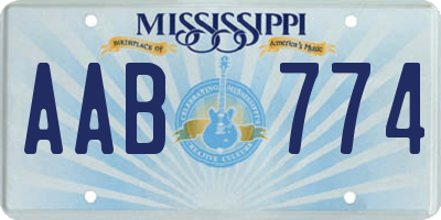MS license plate AAB774