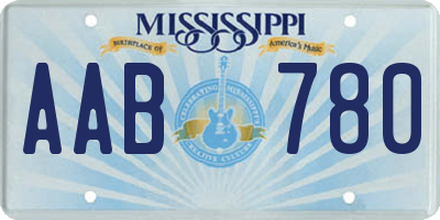 MS license plate AAB780