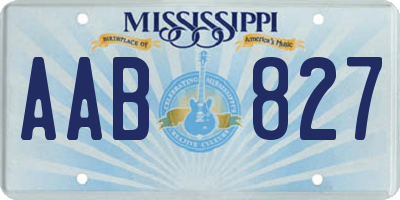 MS license plate AAB827