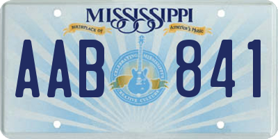 MS license plate AAB841