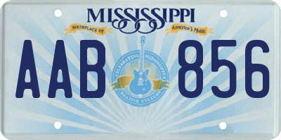 MS license plate AAB856