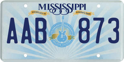 MS license plate AAB873