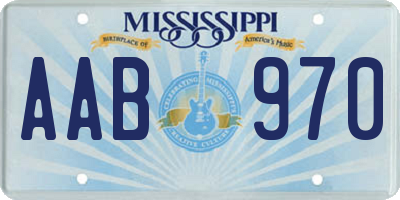 MS license plate AAB970