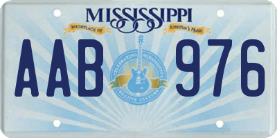 MS license plate AAB976