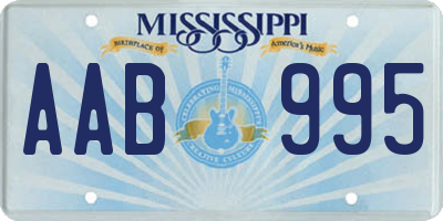 MS license plate AAB995