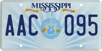 MS license plate AAC095