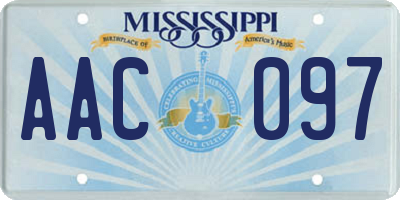 MS license plate AAC097