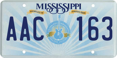MS license plate AAC163