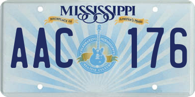 MS license plate AAC176