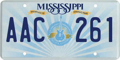 MS license plate AAC261