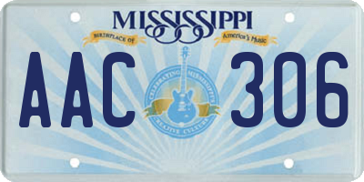 MS license plate AAC306