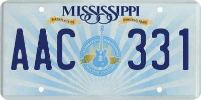 MS license plate AAC331