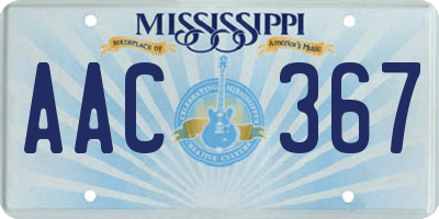 MS license plate AAC367