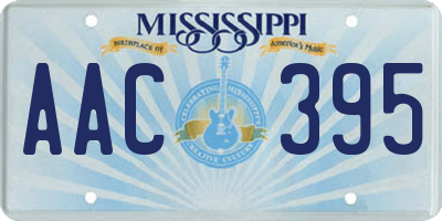 MS license plate AAC395