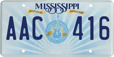 MS license plate AAC416