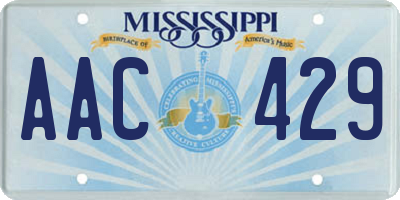 MS license plate AAC429