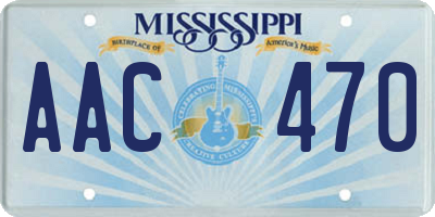 MS license plate AAC470